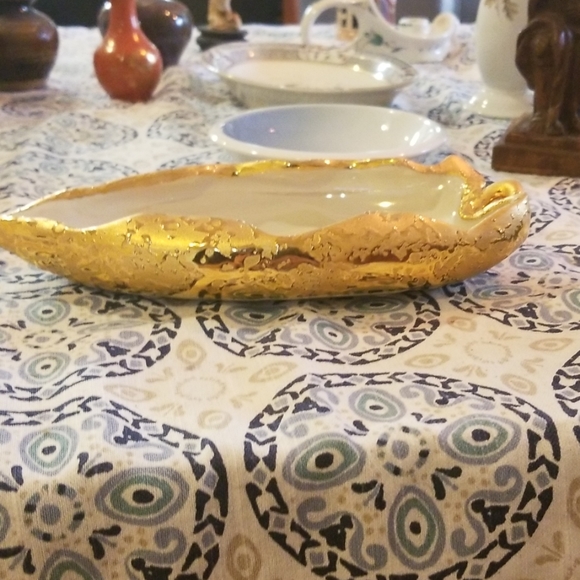 Vintage Weeping Bright Gold Leaf Dish - Picture 4 of 8